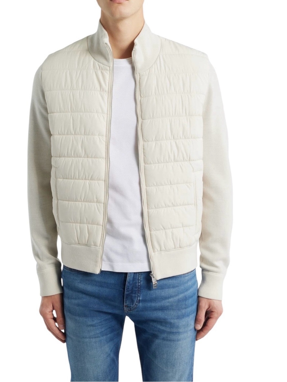 BOSS Men's H-Hernesto Quilted Panel Jacket